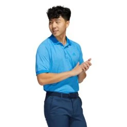 Adidas Moss Stitch Polo Golf Shirt -Pin High Golf HE2895 APP on model walking white